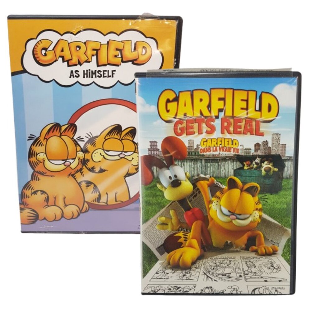 Lot of 2 Garfield DVDs Garfield as Himself & Garfield Gets Real Movies TV Shows